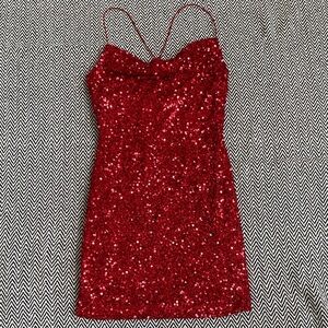 Windsor Sparkling Red Mini Dress